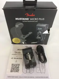 OPEN BOX FENDER MUSTANG MICRO PLUS PERSONAL GUITAR HEADPHONE AMPLIFIER