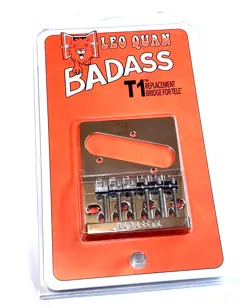 CHROME BADASS T1 BRIDGE FOR VINTAGE FENDER TELECASTER® TELE® GUITAR TB-5101-010