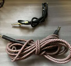 2 FENDER 12FT  & A 3FT SWITCHCRAFT VINTAGE VOLTAGE INSTRUMENT/BASS/GUITAR CABLES