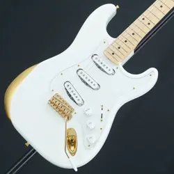 FENDER MADE IN JAPAN KEN STRATOCASTER EXPERIMENT #1 USED ALDER WHITE W/GIG CASE