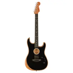 FENDER AMERICAN ACOUSTIC STRATOCASTER BLACK ELECTRIC GUITAR NO.YG702