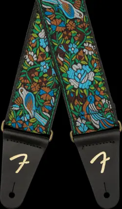 GENUINE FENDER MOSAIC JACQUARD STRAP, GREEN