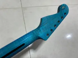 FENDER STRAT REPLACEMENT 22 FRETS BLUE FLAME MAPLE ELECTRIC GUITAR NECK GLOSS