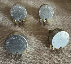 4 - TRUE CUSTOM SHOP® 250K CTS SOLID SHAFT POT POTENTIOMETERS FOR FENDER TELE