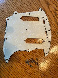 ORIGINAL 1966 FENDER MUSTANG GUITAR TRIPLE PLY PICK GUARD AND SCREWS