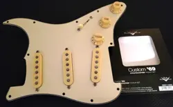FENDER CUSTOM SHOP '69 STRAT LOADED PICKGUARD PICKUP SET SSS PARCHMENT WHITE