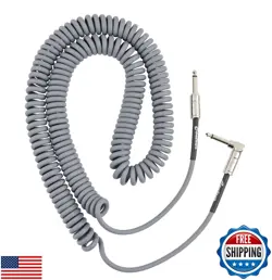 FENDER CONTOUR COILED INSTRUMENT CABLE, GUITAR ACCESSORIES, STRAIGHT/ANGLE, I