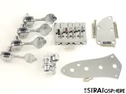 FENDER ULTRA II JAZZ J BASS HARDWARE SET TUNERS PLATE BRIDGE S-1 KNOBS