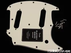 FENDER PLAYER II MUSTANG SERIES PICKGUARD, ELECTRIC GUITAR PARTS PARCHMENT.