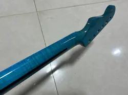 NEW FENDER STRAT REPLACEMENT 22 FRET BLUE FLAME MAPLE ELECTRIC GUITAR NECK GLOSS