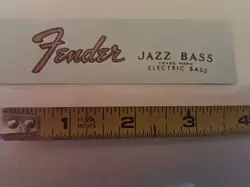 VINTAGE FENDER JAZZ BASS WATERSLIDE TRANSFER HEADSTOCK LOGO DECAL