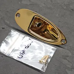GOLD FENDER USA STRATOCASTER OUTPUT JACK ASSEMBLY + SCREWS AMERICAN STRAT GUITAR