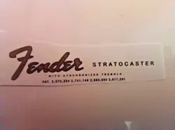 FENDER STRATOCASTER GUITAR DECAL HEADSTOCK DECAL WATERSLIDE LOGO 