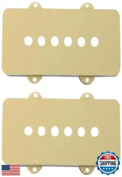 FENDER PICKUP COVERS, JAZZMASTER - AGED WHITE (2)