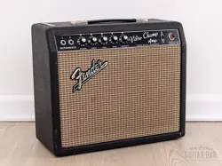 1965 FENDER VIBRO CHAMP BLACK PANEL VINTAGE TUBE AMP 1X8, CLASS A