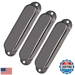 3PCS CLOSED BRASS SINGLE COIL PICKUP COVERS FOR FENDER STRAT SQUIER ELECTRIC 