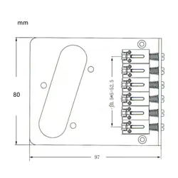 BLACK RETRO FENDER TELECASTER ELECTRIC GUITAR BRIDGE 6-SADDLES CONTROL PLATE A