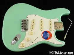 AMERICAN FENDER JEFF BECK STRAT LOADED BODY, STRATOCASTER SURF GREEN