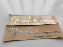 S+G FENDER STRATOCASTER WITH SYNCRONIZED TREMOLO GUITAR HEADSTOCK METAL STICKER