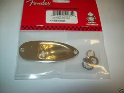 NEW - GENUINE FENDER JACK PLATE FOR STRAT - GOLD, 099-1940-200