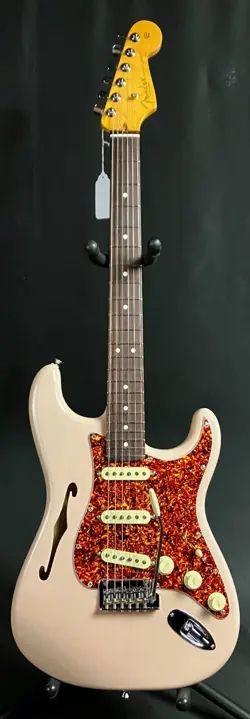 FENDER AMERICAN PROFESSIONAL II THINLINE STRATOCASTER ELECTRIC GUITAR SHELL PINK