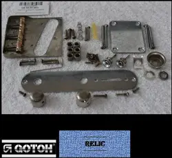 FENDER/GOTOH IN TUNE AGED/RELIC CHROME TELECASTER BODY HARDWARE SET VINTAGE 5130