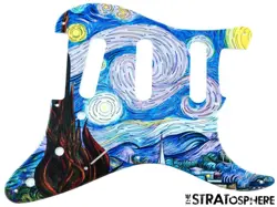 * NEW STRATOCASTER PICKGUARD FOR FENDER VINTAGE STRAT 8 HOLE STARRY NIGHT PRINT