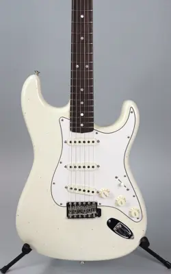 USED 2024 FENDER CUSTOM SHOP '64 L-SERIES STRAT JOURNEYMAN AGED OLYMPIC WHITE