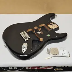 2024 FENDER PLAYER II STRATOCASTER GUITAR BODY + HARDWARE - GLOSS BLACK STRAT