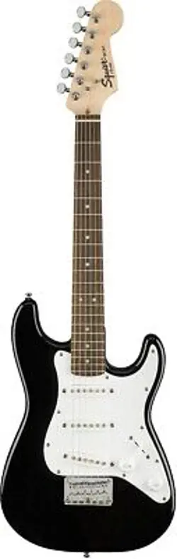 SQUIER BY FENDER MINI STRAT LAUREL FINGERBOARD BLACK GUITAR