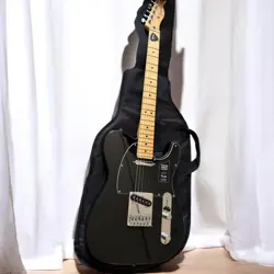 FENDER PLAYER TELECASTER ELECTRIC GUITAR BLACK MAPLE NECK USED