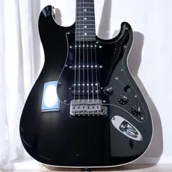 FENDER JAPAN AERODYNE STRATOCASTER BLACK MEDIUM SCALE USED