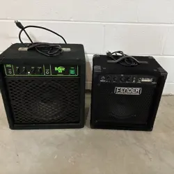 2 BASS GUITAR AMPS TRACE ELLIOT BOXER 30 & FENDER RUMBLE 15
