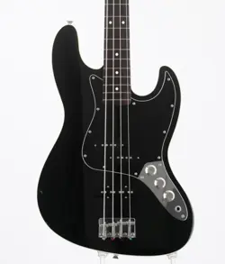 ELECTRIC BASS GUITAR USED FENDER JAPAN AJB BLACK BASSWOOD BODY MAPLE NECK