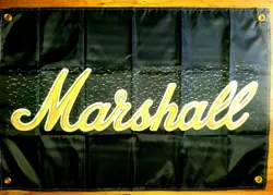 MARSHALL GUITAR AMP LOGO FLAG 2X3' ORANGE/MESA BOOGIE/FENDER/PEAVEY/SUNN/GIBSON