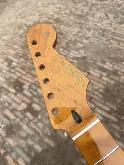 ELECTRIC GUITAR NECK 22FRETS ST HANDLE ROASTED FLAME MAPLE FENDER STRAT GLOSS