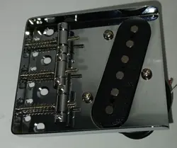 DISCOUNT TELE GUITAR BRIDGE +ALNICO PICKUP - PARTS FOR FENDER TELECASTER #3