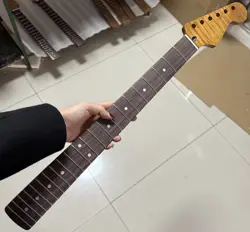 STAINLESS STEEL 22FRETS ROASTED FLAME MAPLE  ELECTRIC GUITAR NECK FENDER STRAT.