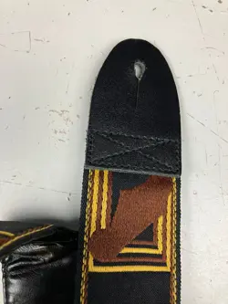 GUITAR STRAP BLACK/YELLOW/BROWN