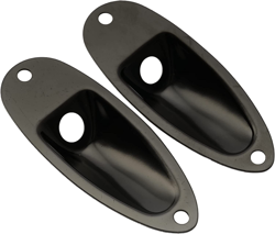 BOAT STYLE STRAT JACK PLATE FOR FENDER STRATOCASTER ELECTRIC GUITAR, BLACK(PACK