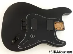 USA FENDER JIM ROOT STRATOCASTER MAHOGANY HH STRAT LOADED BODY, FLAT BLACK NITRO