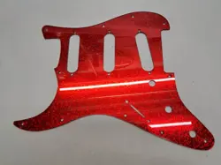 LEFTY LEFT HANDED RED GLITTER STRAT STRATOCASTER 11 HOLE PICKGUARD FENDER SSS