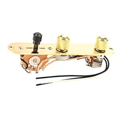 GOLD PREWIRED LOADED CONTROL PLATE HARNESS SWITCH FOR FENDER TELE TL TELECASTER