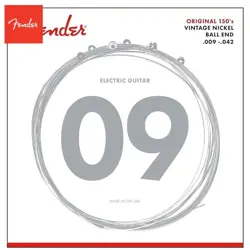FENDER 150L ORIGINAL 150'S PURE NICKEL LIGHT ELECTRIC GUITAR STRINGS 9-42