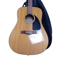 FENDER CD60 ACOUSTIC GUITAR NATURAL + SOFT CASE - USED, GOOD CONDITION
