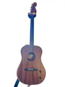 FENDER HIGHWAY SERIES DREADNOUGHT ALL-MAHOGANY ACOUSTIC GUITAR - UNIQUE DESIGN
