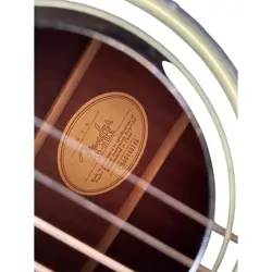 FENDER CD-60 BLACK ACOUSTIC GUITAR WITH HARD CASE - USED CONDITION