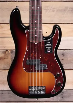 FENDER AMERICAN PROFESSIONAL II PRECISION BASS V 3-COLOR SUNBURST W/ CASE