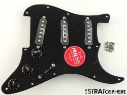 FENDER SQUIER SONIC STRAT LOADED PICKGUARD STRATOCASTER GUITAR PREWIRED BLACK.