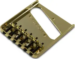 KLUSON STEEL BRIDGE FOR FENDER TELECASTER WITH 6 BRASS SADDLES GOLD